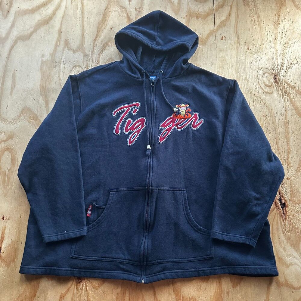 Vintage Disney Pooh Woman Tigger Zip-Up Hoodie - 3X